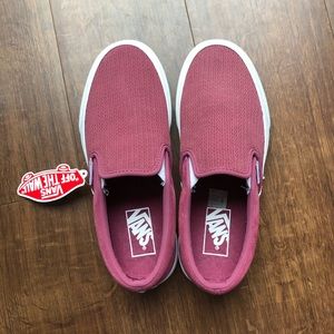 Vans Burgundy Slip Ons